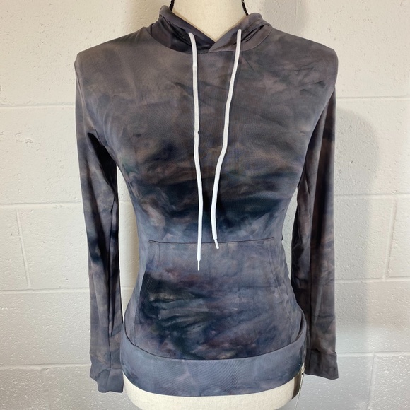 Tie Dye Gray Hoodie Size SMALL/MEDIUM NWT - Picture 1 of 12